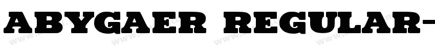 Abygaer Regular字体转换